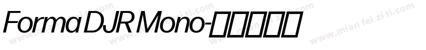 Forma DJR Mono字体转换